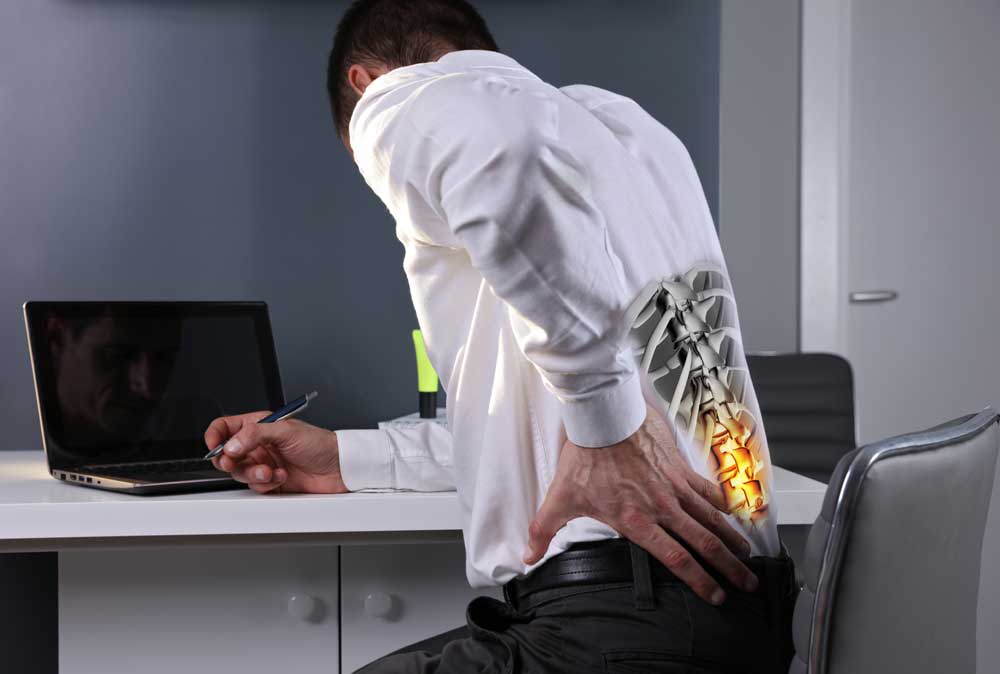 lower back pain sitting at desk